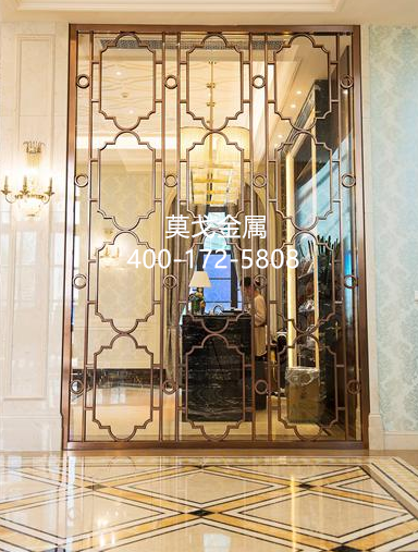 會(huì )所/酒店玫瑰金古銅色不銹鋼屏風(fēng)