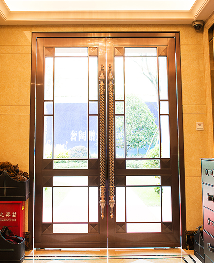 酒店大堂不銹鋼玻璃門(mén)